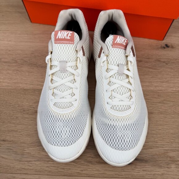 Nike Womens Flex Experience RN 6 Running Shoes Size 11 Sail Metallic Rose Gold - Picture 3 of 13